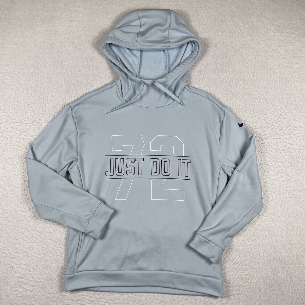 Nike Sweatshirt Womens XS Blue Pullover Hoodie Just Do It 72 Gym Workout Casual